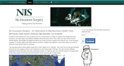 Desktop Screenshot of noinsurancesurgery.com